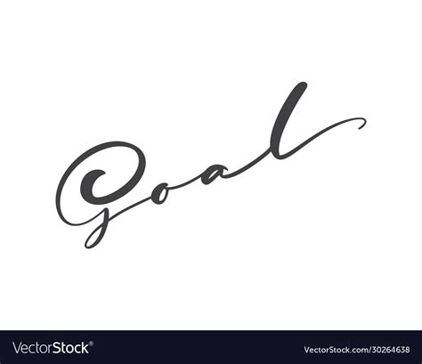 Goal Calligraphy Word In Business Concept Vector Image