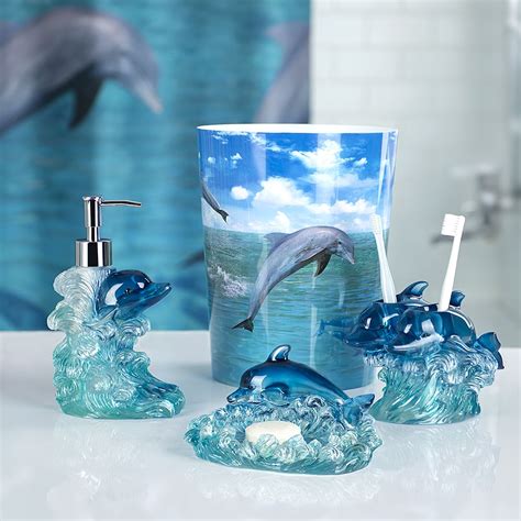 A wide variety of dolphin bathroom accessories options are available to you Dolphin Jump for Joy 4-Piece Bathroom Accessory Set ...