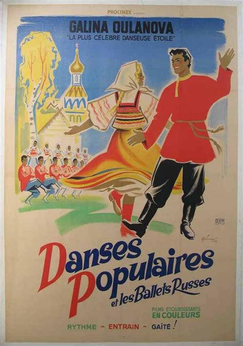 Danses Populaires Et Les Ballets Russes Movie Posters Vintage