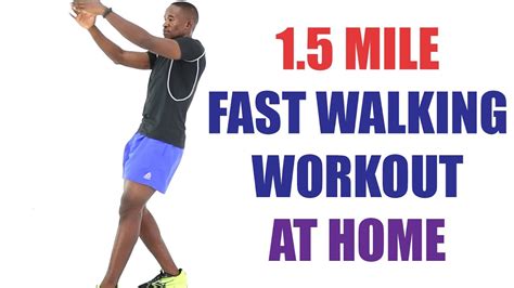 1 5 Mile Fast Walking Workout At Home 20 Minute Indoor Walk Youtube