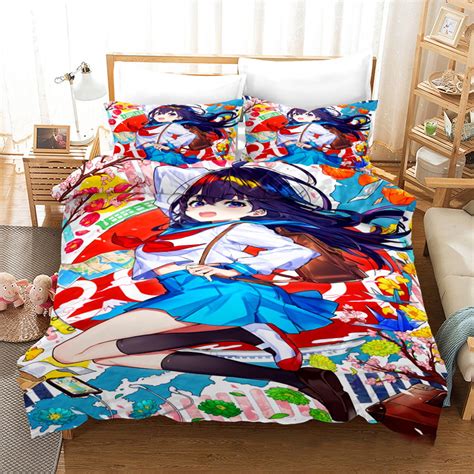 Demon Slayer Tanjirou Nezuko Bed Cover Japanese Manga Characters Bed