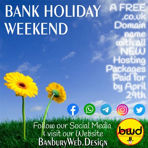 May Bank Holiday Weekend Mad W3b Design