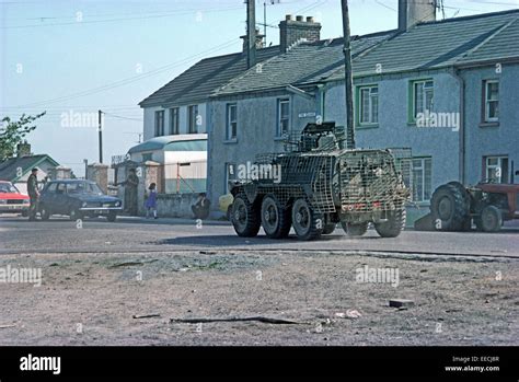 Crossmaglen Northern Ireland June 1977 British Army On Patrol With