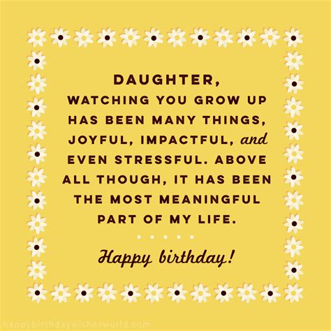Post cute messages on her facebook and hop on to pinterest where you can share a few pins that talk about the bond between a parent and a child. 100 Birthday Wishes for Daughters - Find the perfect ...