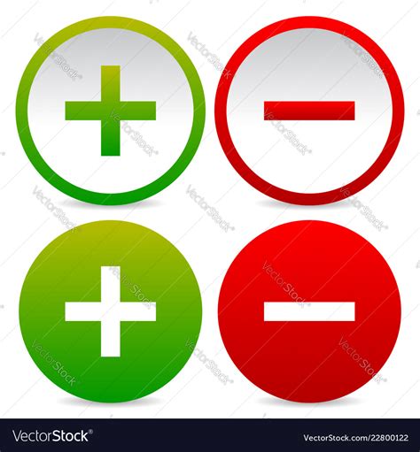 Plus And Minus Signs Symbols Eps 10 Royalty Free Vector