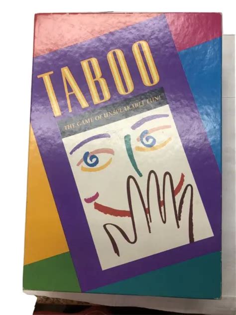 Vintage Milton Bradley Taboo Board Game Unspeakable Fun Picclick