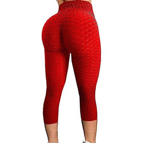 getuscart famous tiktok leggings yoga pants for women high waist tummy control booty bubble