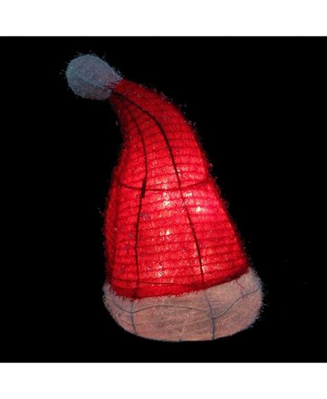 Northlight Lighted Iced Tinsel Santa Hat Christmas Tree Topper Macys