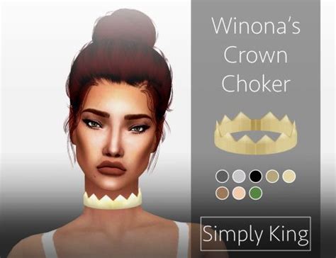 Simply King Winonas Crown Choker • Sims 4 Downloads Sims Sims 4