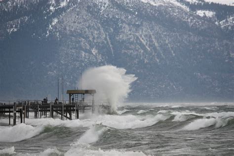 Massive Storm Brings Foot Surf To Lake Tahoe The Inertia