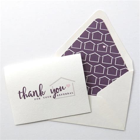 Add a charming touch to your thank you sentiments with our collection of appreciation quotes and thank you phrases below. Real Estate Agent Thank You For Your Referral Card - Realtor Thank You for Your Referral - House ...