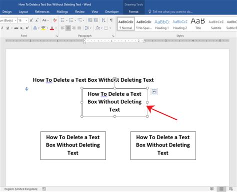 How To Delete Text Box In Word Without Deleting Text Officebeginner