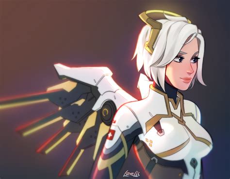 wallpaper blizzard entertainment mercy overwatch video games girls video game characters