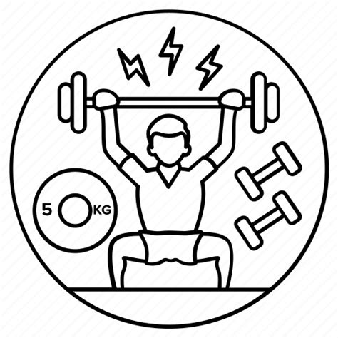 Bodybuilding Exercise Fitness Gym Strong Muscle Weightlifting Icon