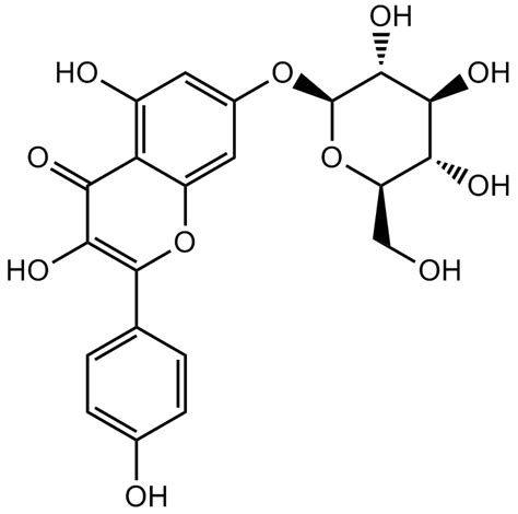 Grisea (4.62 ± 0.26 μg/ml). Kaempferol-7-O-β-D-glucopyranoside | Cas# 16290-07-6 - GlpBio