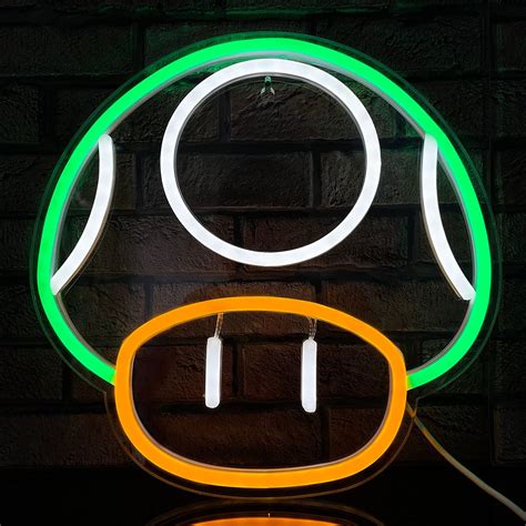 Buy Heliwey Game Led Neon Light Sign For Game Room Decor Super Mushroom