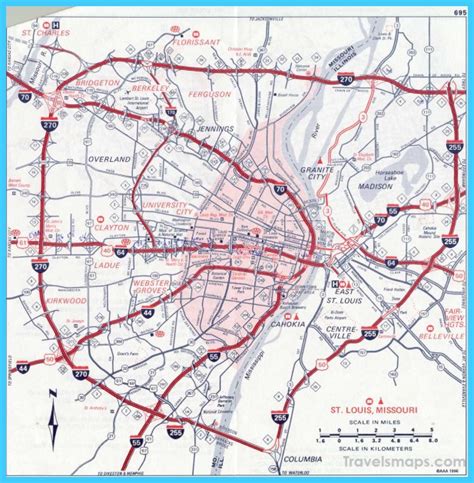 Map Of St Louis Travelsmapscom