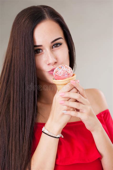 Ice Cream Beauty Stock Photo Image Of Dessert Fashion