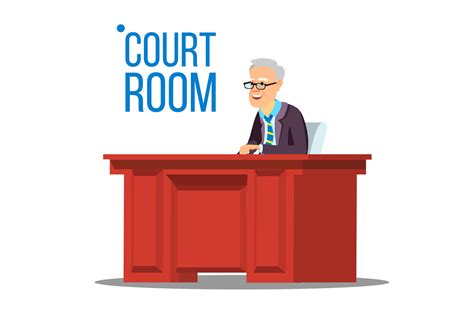 Courtroom Vector Old Judge In Graphic By Pikepicture · Creative Fabrica