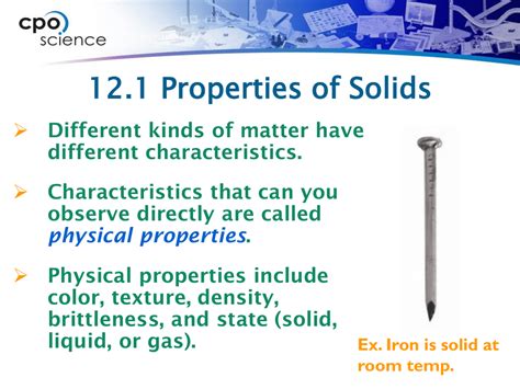 121 Properties Of Solids