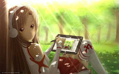 Download Wallpaper Anime Girl Sitting Tree Free Desktop Wallpaper In