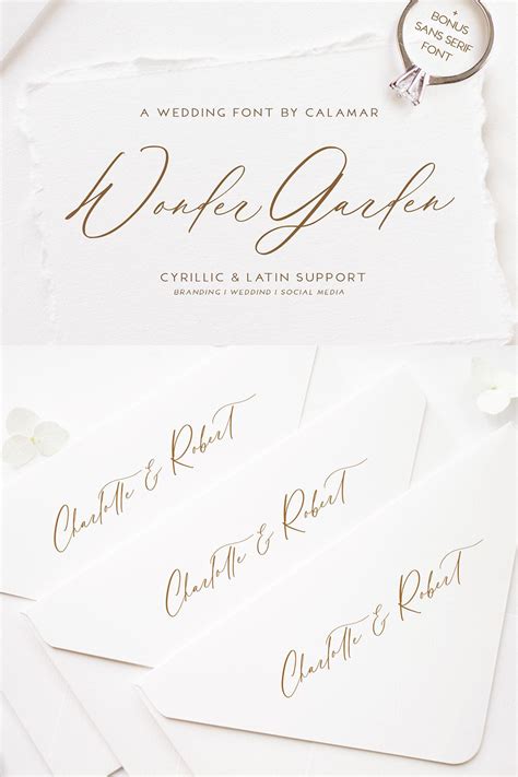 If a separate readme file accompanies the work, we recommend a name of the form readme Wonder Garden | Latin&Cyrillic Font | Wedding fonts ...