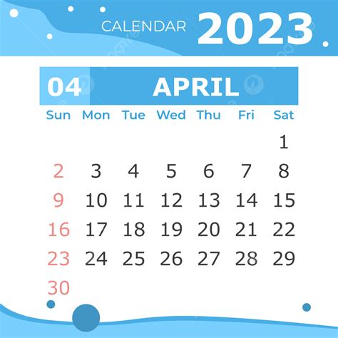 Gambar Kalendar April 2023 Png Vektor Psd Dan Untuk Muat Turun