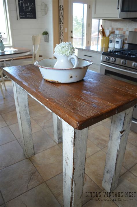 There are many free diy kitchen island plans that offer different features and styles to suit your kitchen's needs. Rustic Kitchen Island - Little Vintage Nest