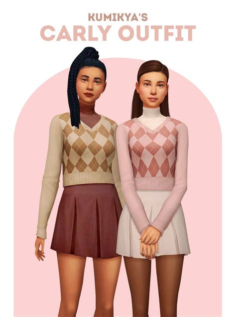 Carly Outfit Kumikya Sims 4 Dresses Sims 4 Clothing Sims 4