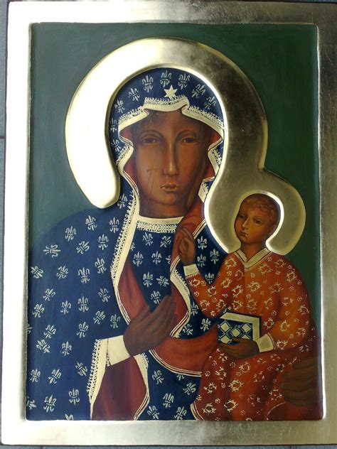 Ikony Matka Boska Częstochowska Black Madonna Of Częstochowa