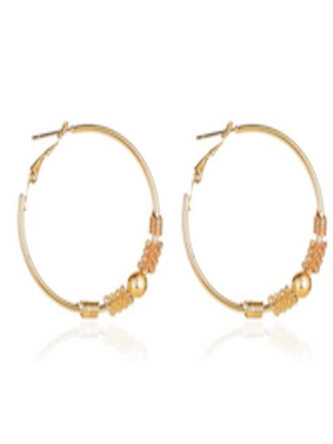 Buy Urbanic Women Gold Toned Circular Hoop Earrings Earrings For