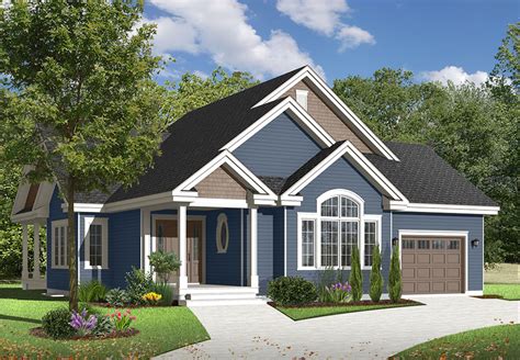 Maitland 2 A One Story Cottage House Plan With A 1 Car Garage