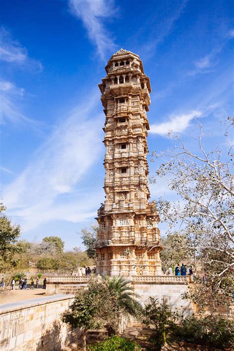 Torre De Victory Vijay Stambha En El Fuerte De Chittor Chittorgarh Foto