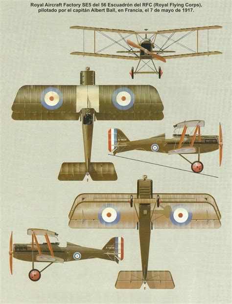 Royal Aircraft Factory Se5 Of Albert Ball Aces Of Aviation Military