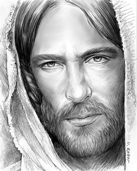 Jesus Face Drawing By Greg Joens Jesus Drawings Jesus Face Jesus Sketch