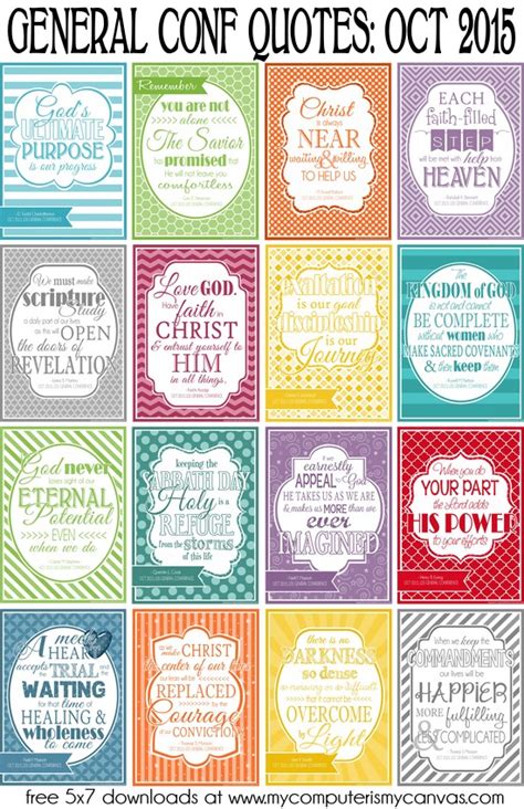 See more ideas about quotes, 2015 quotes, words. Printable LDS General Conference Quotes: October 2015 - My ...