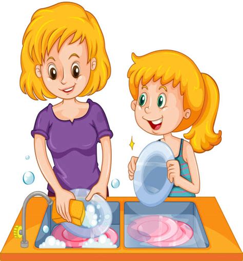 Washing dishes stock photos washing dishes stock illustrations. Best Washing Dishes Illustrations, Royalty-Free Vector ...