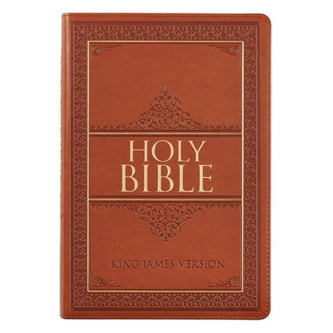 Large Print King James Version Holy Bible With Tabs Tan Thumb Index