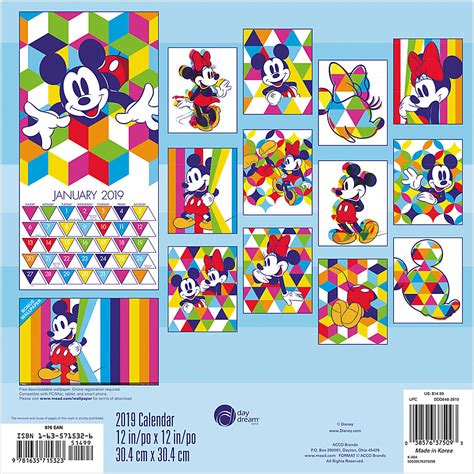 Dont panic , printable and downloadable free mickey mouse party invitations personalized birthday invites we have created for you. Walt Disney Classic Mickey Mouse 16 Month 2019 Wall Calendar w/ Download UNUSED | Starbase Atlanta