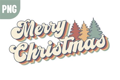 Vintage Merry Christmas Retro Xmas Png Graphic By Bestbens · Creative