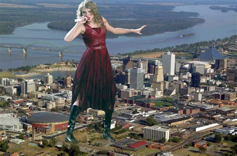 Giantess Taylor Swift Over Memphis Re Edited By