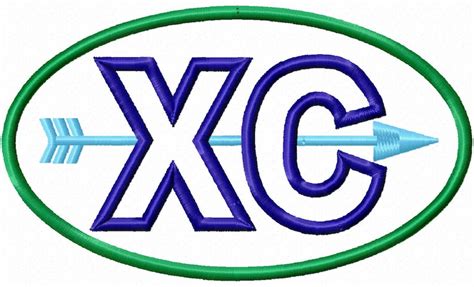 Xc Cross Country Symbol Applique Machine Embroidery Design 4 Etsy
