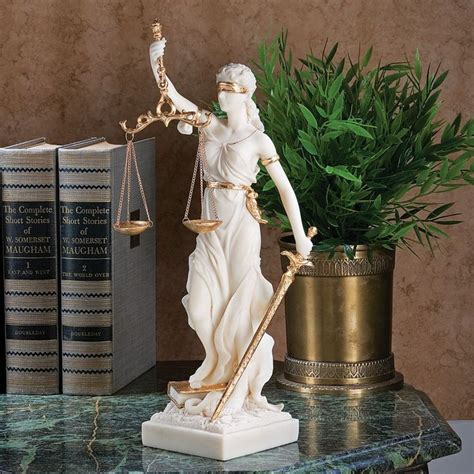 Bonded Marble Greek Goddess Of Blind Justice Scales Of Justice