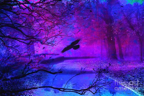 Purple Gothic Haunting Nature Surreal Fantasy Gothic Raven Forest