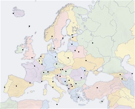 Mapa Evropy Staty