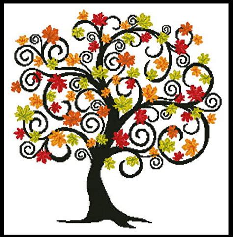 As you can see, i dated this project. Decorative Autumn Tree Cross Stitch Pattern by Tereena ...