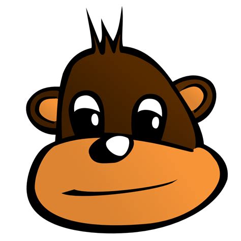 Onlinelabels Clip Art Monkey Head