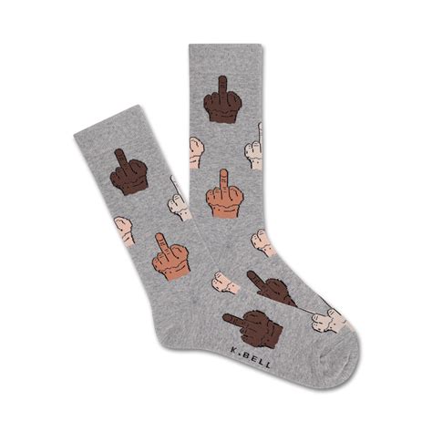 Middle Finger Update Mens Middle Fingers Crew Socks Sockologie