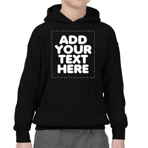 Add A Text On Your Custom Made Hoodie Boys Create Your Etsy