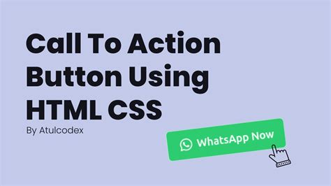 Call To Action Button With Pure Html Css